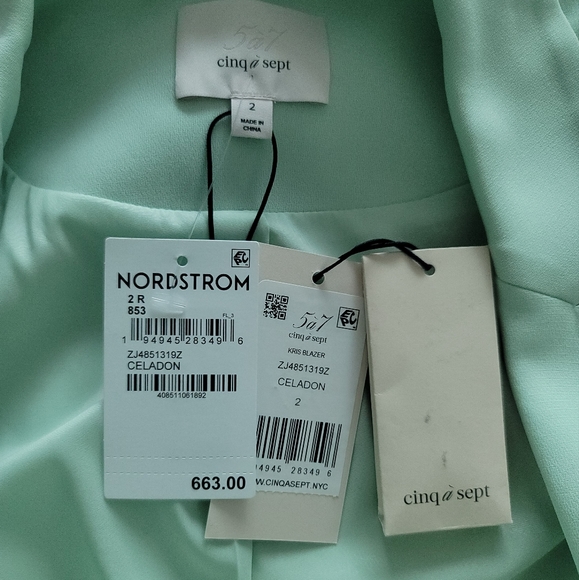 NWT Cinq a Sept Kris Blazer 2 - Picture 13 of 14